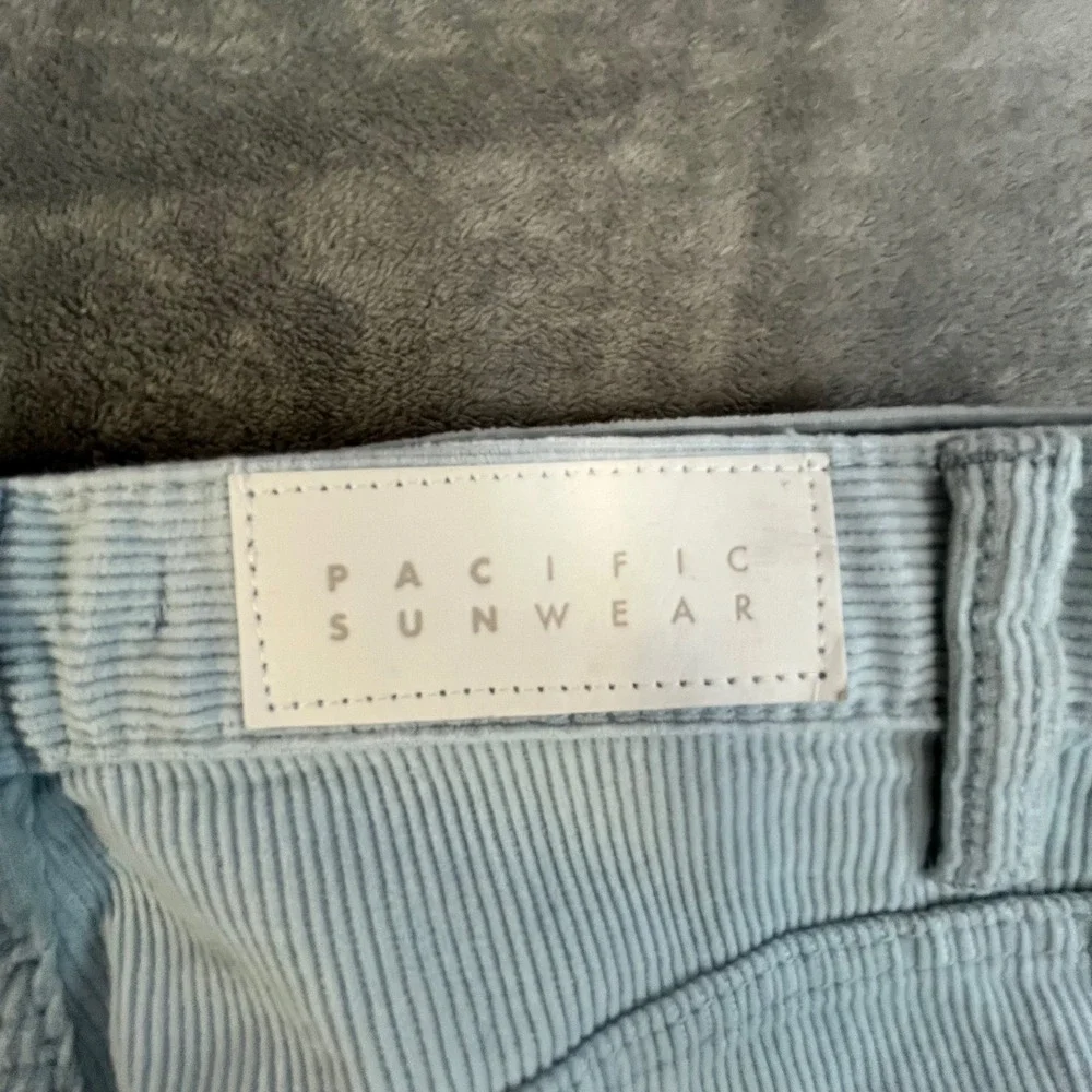 PacSun High Rise Bootcut Corduroy Pants Womens 24 Blue‎ Grey Flare Leg New